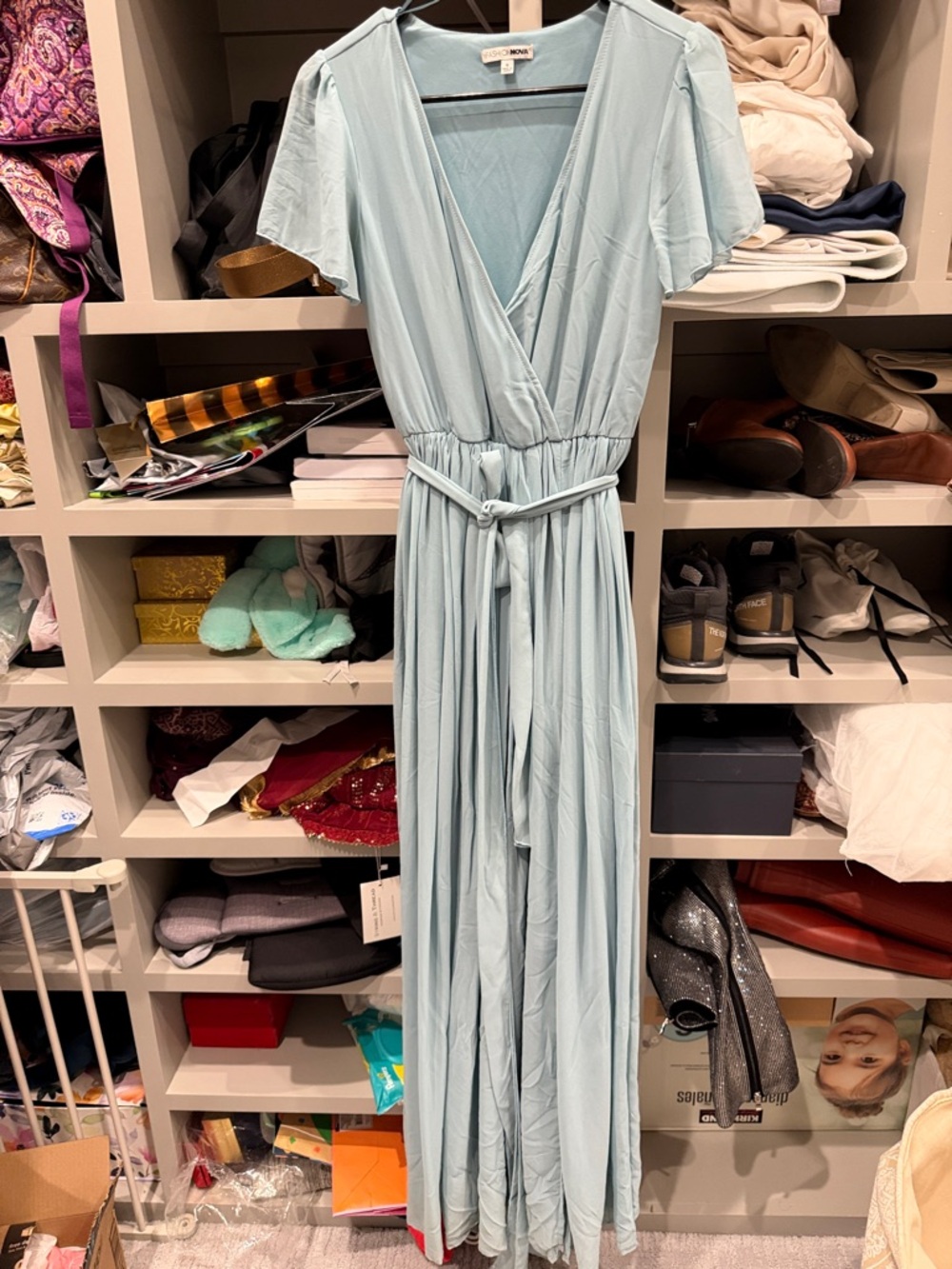 Fashion Nova Light Blue Maxi Dress